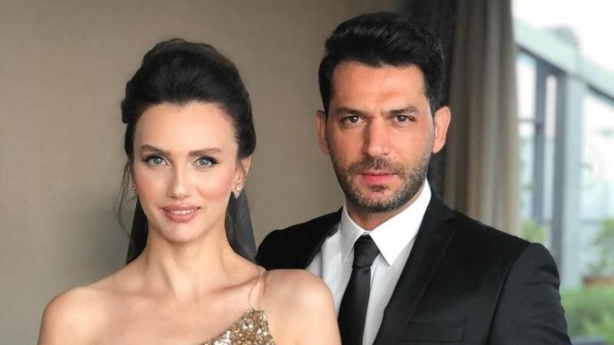 المغربية إيمان الباني وزوجها الممثل التركي مراد يلدرم