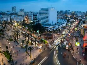 شارع الجيش الملكي وسط مدينة الدار البيضاء