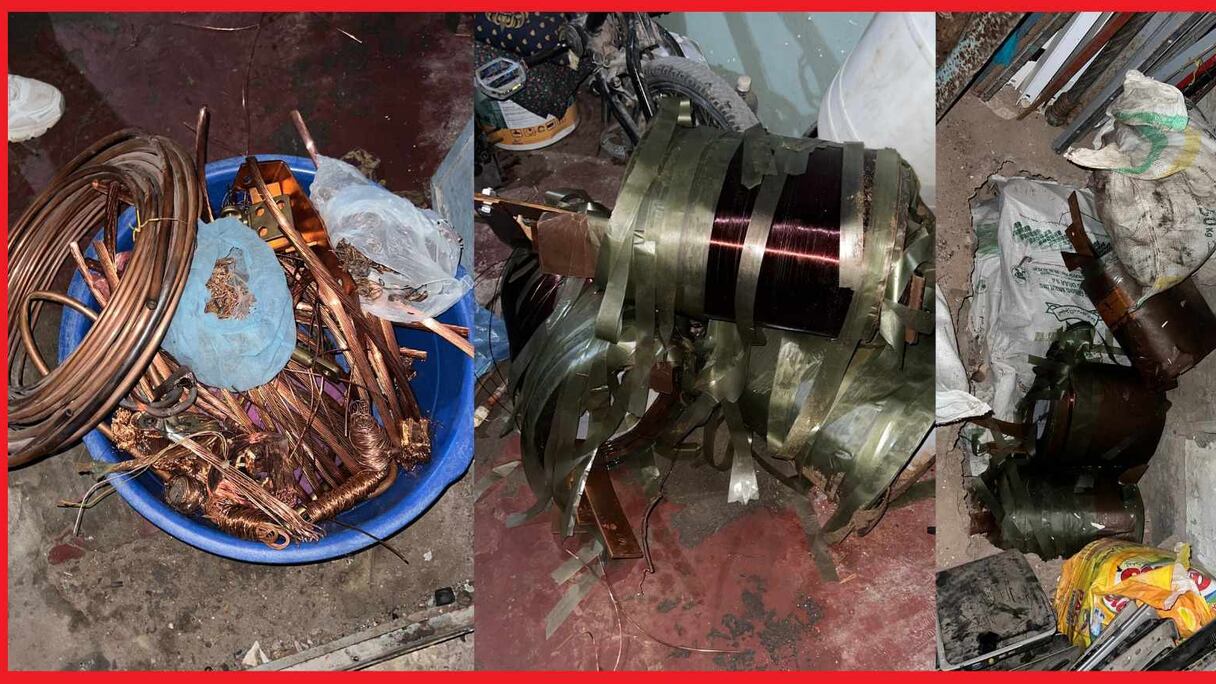 سرقة الأسلاك الكهربائية