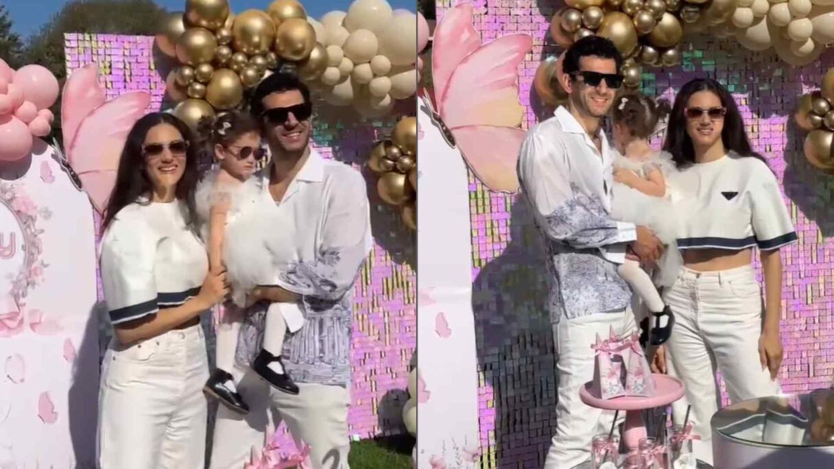 مراد يلدرم وإيمان الباني وابنتهما ميراي