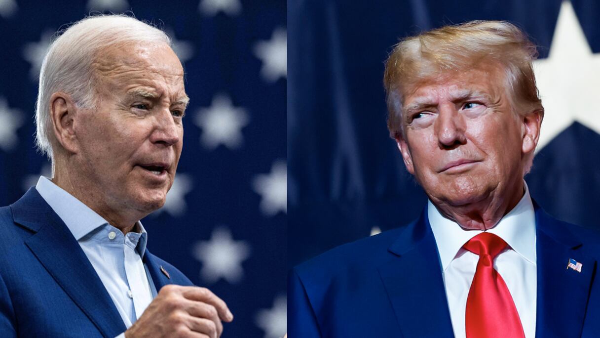 دونالد ترامب وجو بايدن (صورة مركبة)