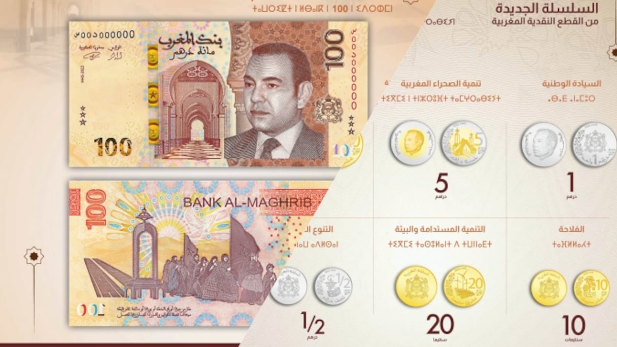 أوراق وعملات نقدية جديدة من الدرهم