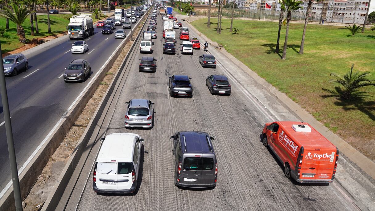 أشغال تهئية الطريق السيار الحضري بالبيضاء