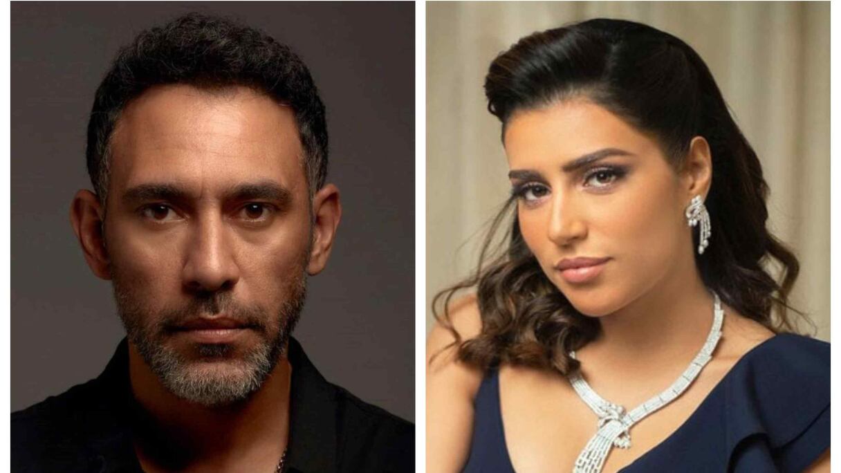 رجاء بامير وعمرو مصطفى