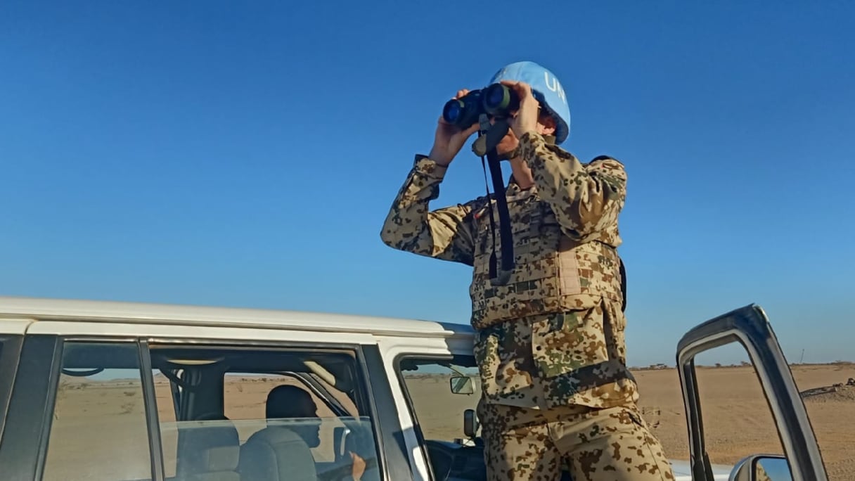 Une patrouille de la Minurso en mission au Sahara.