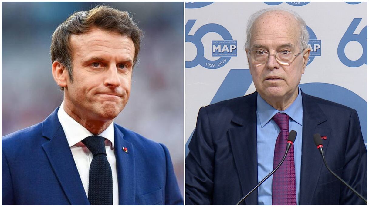 صورة مركبة للصديق معنينو وإيمانويل ماكرون