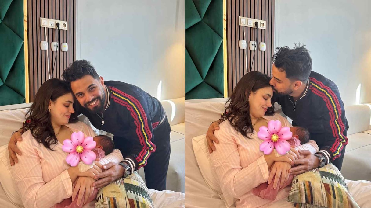 زهير زائر وزوجته غيثة لكزولي وابنتهما ربي