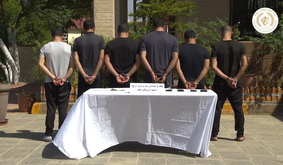 Les six membres présumés du MAK, dont quatre sont prétendus de nationalité marocaine.