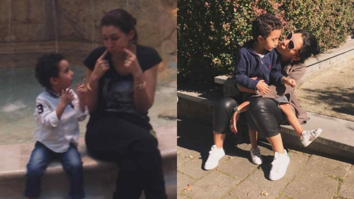 أسماء المنور وابنها آدم