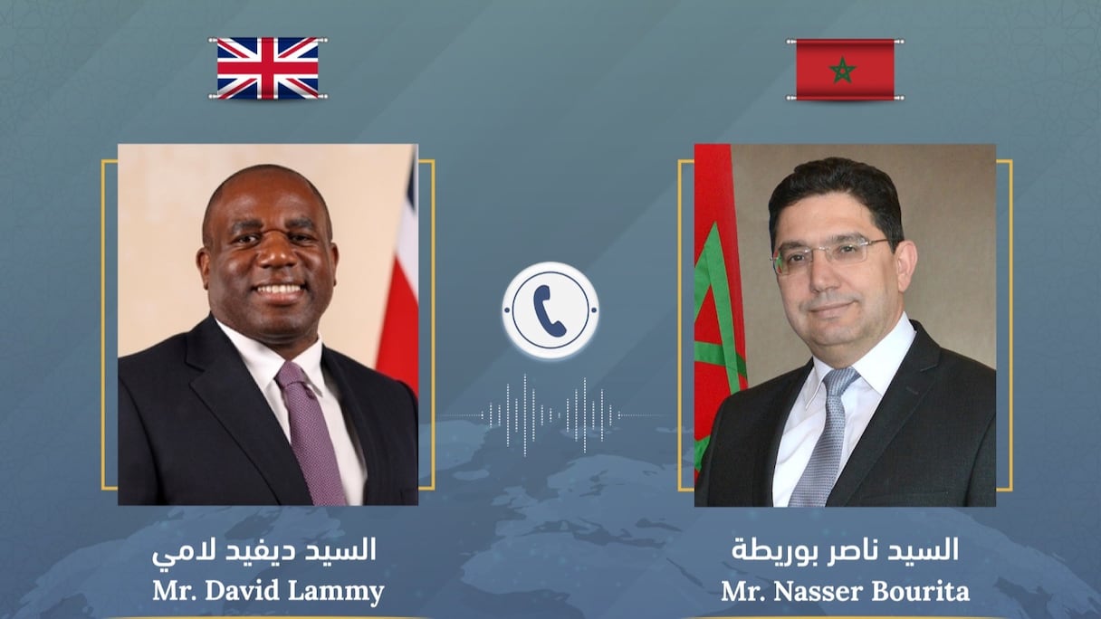 وزير الشؤون الخارجية والتعاون الإفريقي والمغاربة المقيمين في الخارج ناصر بوريطة ونظيره البريطاني ديفيد لامي