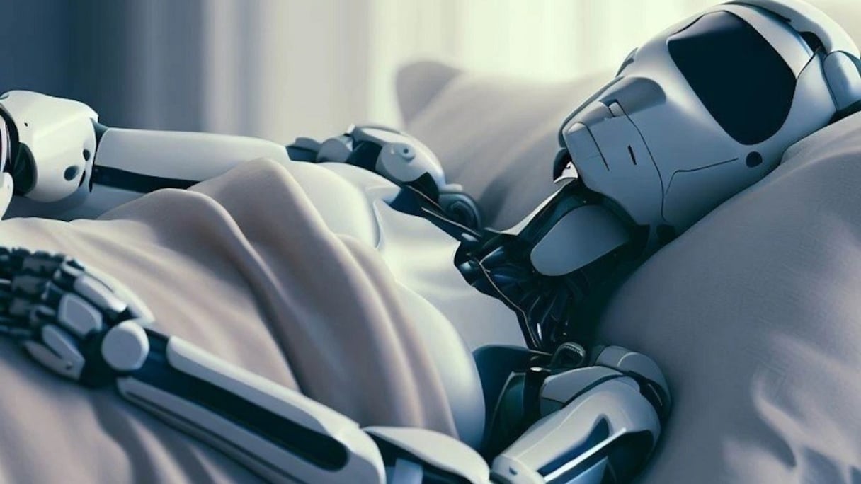 صورة تخيلية لروبوت نائم