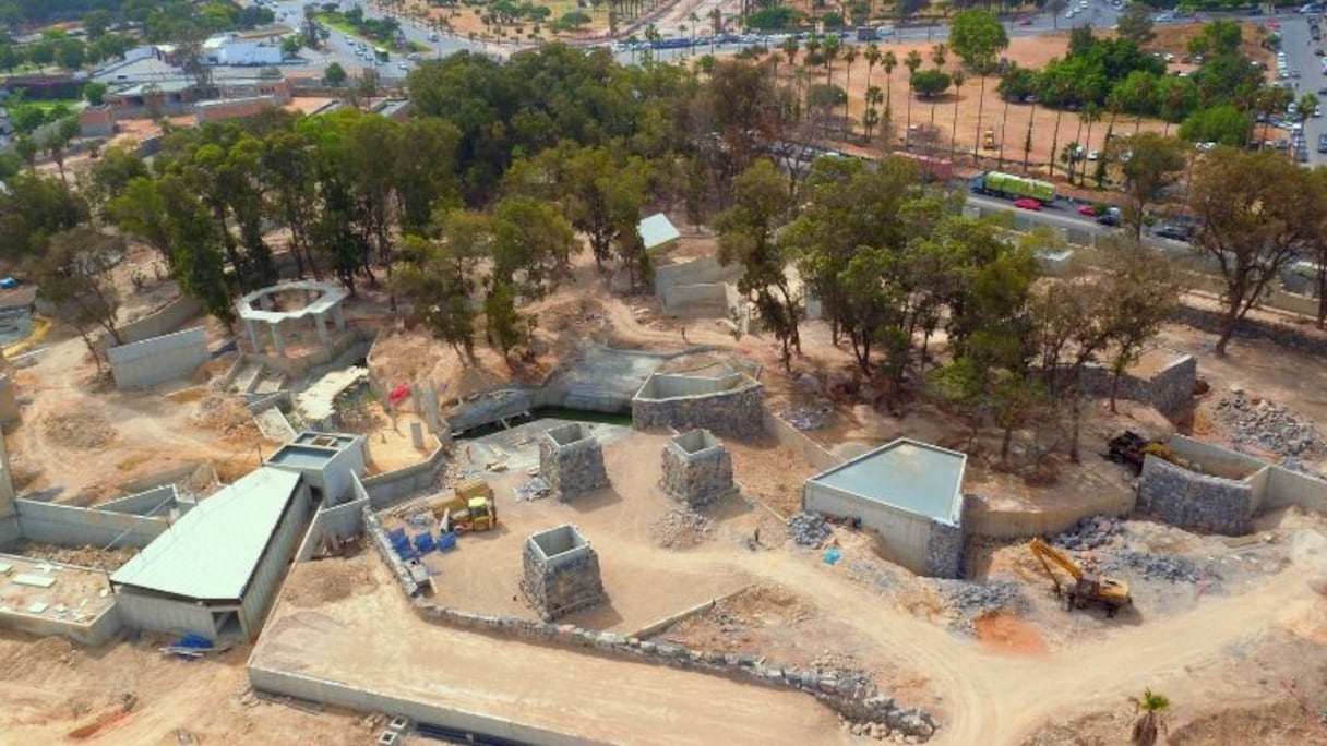Chantier du zoo de Aïn Sebaâ.
