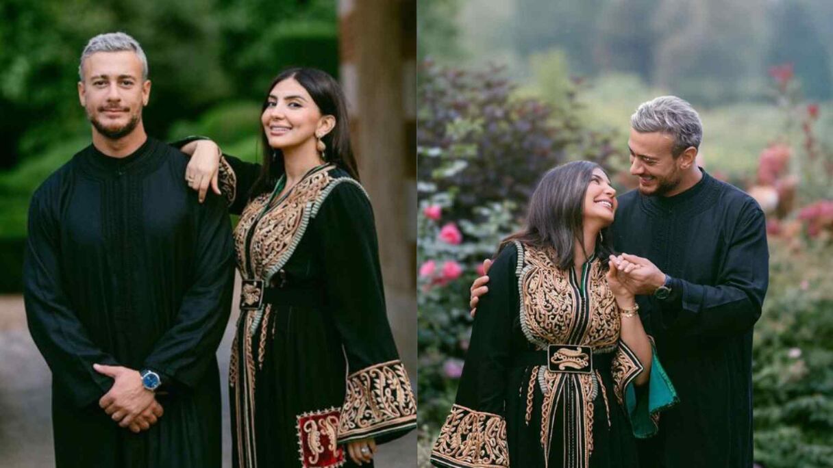 سعد لمجرد وزوجته غيثة العلاكي