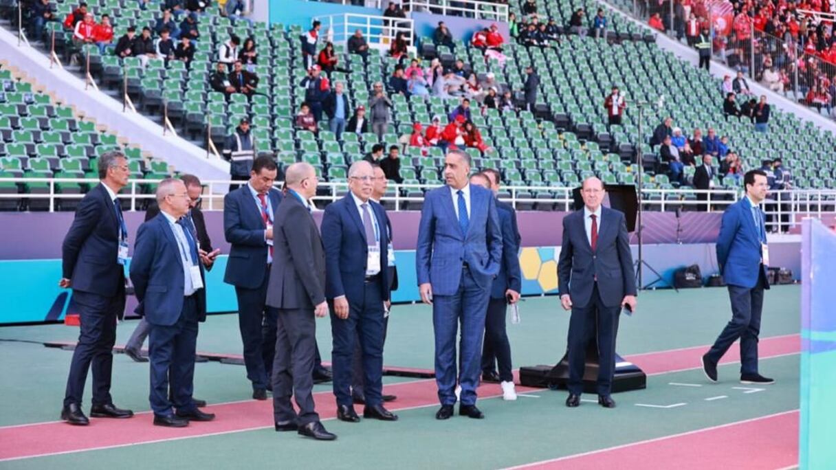 Abdellatif Hammouchi, directeur général de la DGSN et de la DGST, au Complexe Moulay Abdellah avant le match Wydad-Al Hilal, le 4 février 2023