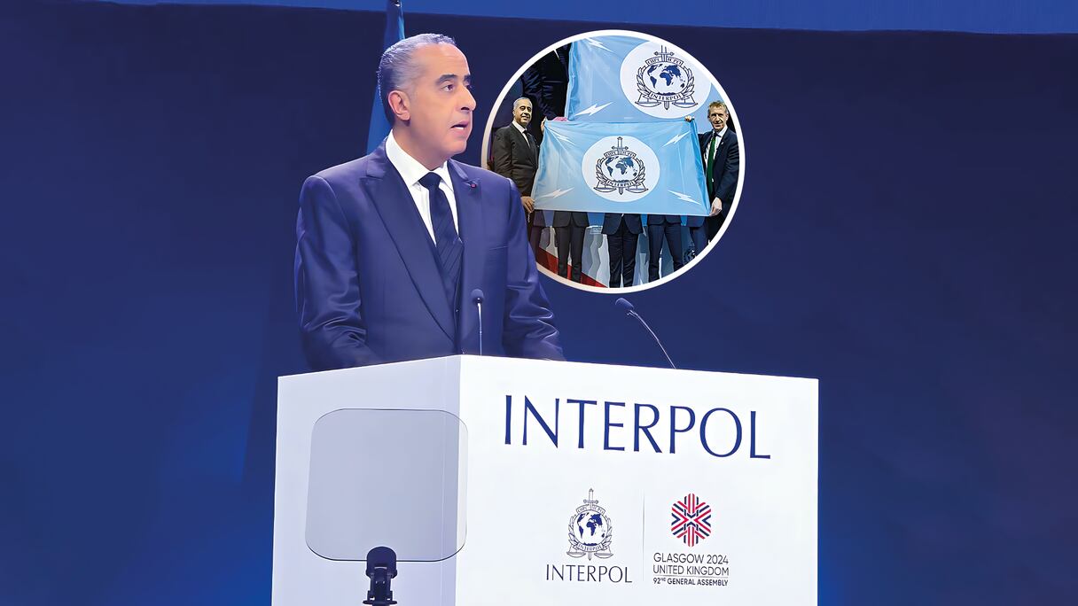 Lors du discours donné par Abdellatif Hammouchi, patron du pôle DGSN-DGST à la 92ème session de l'Assemblée Générale d'Interpol, tenue du 4 au 7 novembre 2024 à Glasgow, en Écosse.