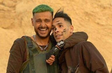 اللاعب الدولي المغربي بدر بانون والفنان الإعلامي المصري رامز جلال