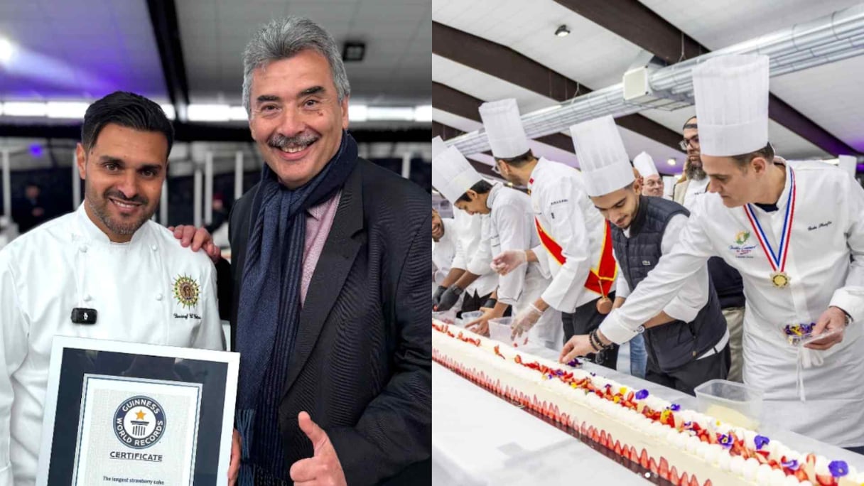 الشيف يوسف الكطو مع فريقه