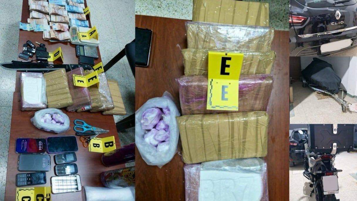 حجز ستة كيلوغرامات و233 غراما من مخدر الكوكايين