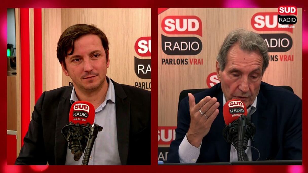 Aurélien Taché, Député du Val-d'Oise et trésorier du groupe écologiste, sur le plateau de l'émission "Parlons Vrai", animée par Jean-Jacques Bourdin, le 15 septembre.