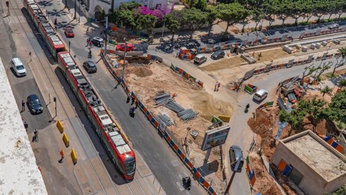 صورة من الأرشيف لأشغال الطرامواي بمدينة الدار البيضاء