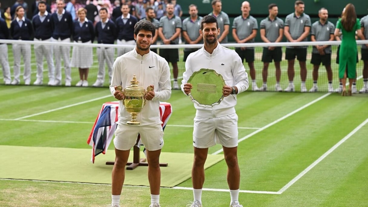 الإسباني كارلوس ألكاراز والصربي نوفاك دجوكوفيتش