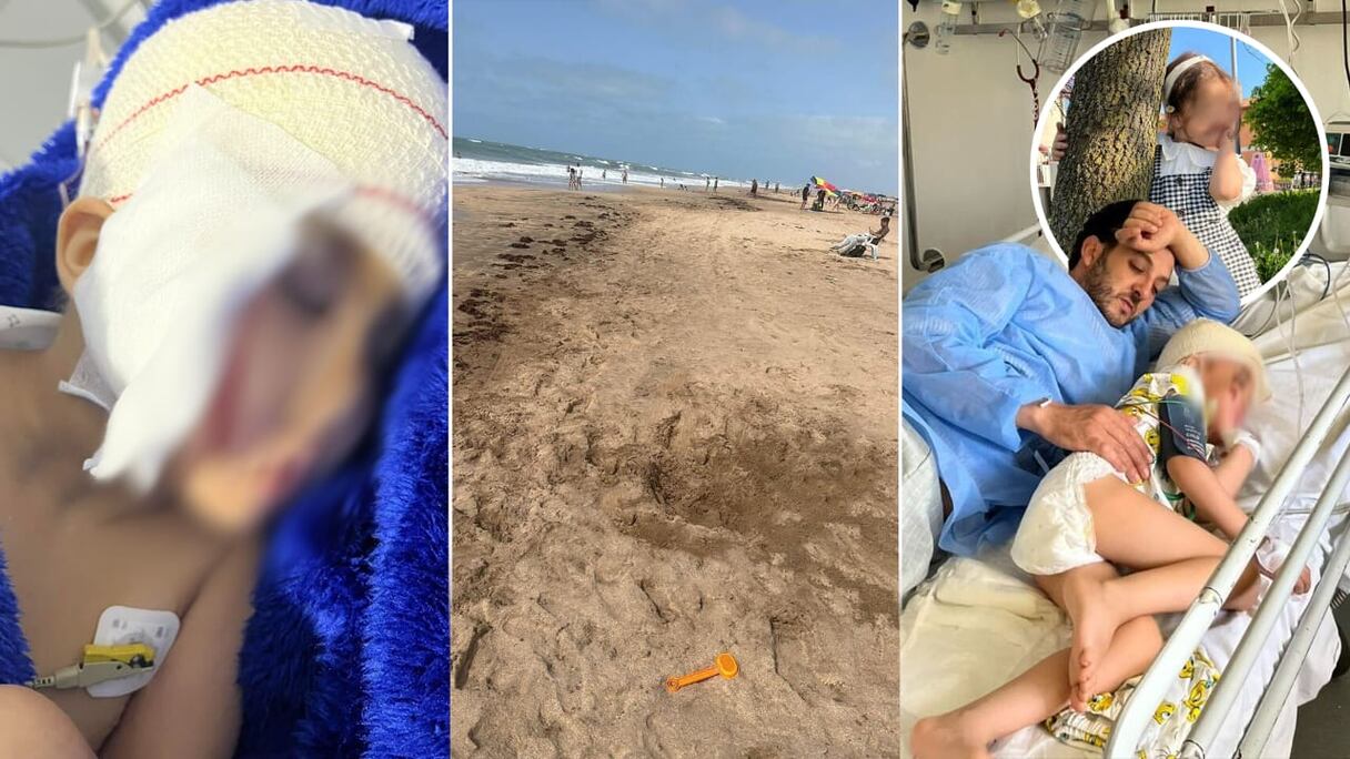 صورة مركبة للطفلة غيثة ضحية حادث الدهس بشاطئ سيدي رحال