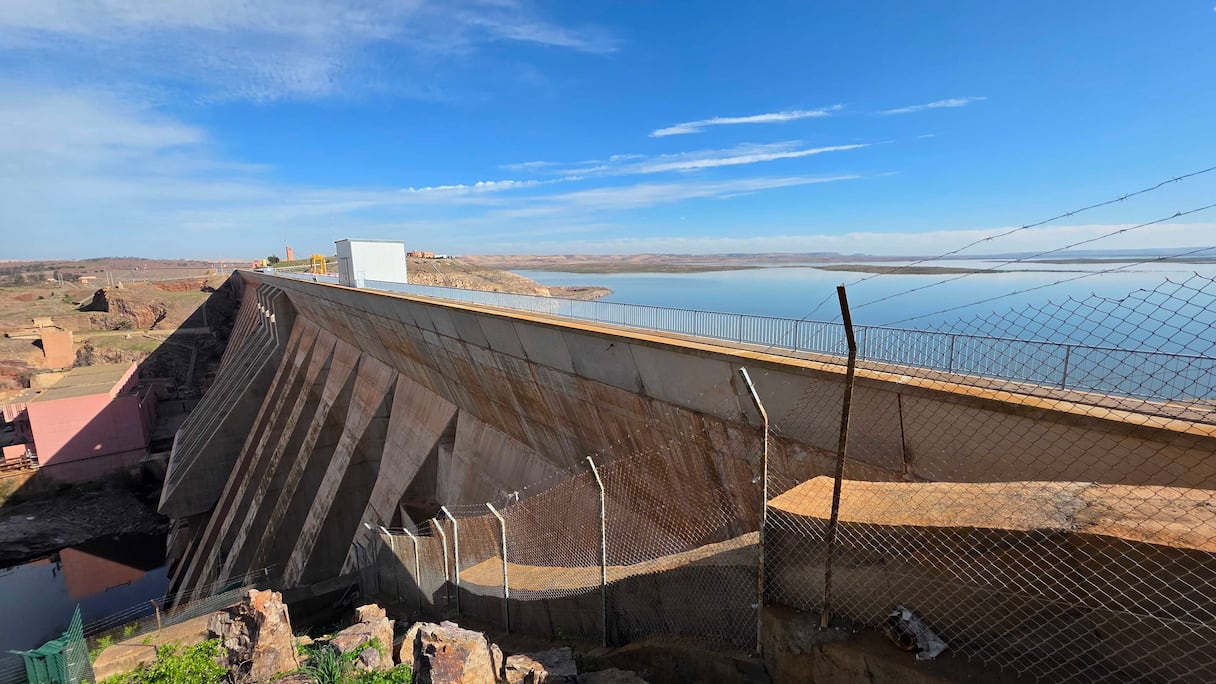 مشاهد من سد المسيرة ثاني أكبر سد في المغرب بعد ارتفاع نسبة ملئه إلى 8,5% (13 يناير2026)