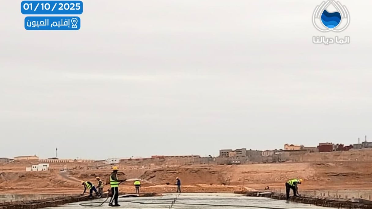 تقدم كبير في أشغال سد الساقية الحمراء بالعيون