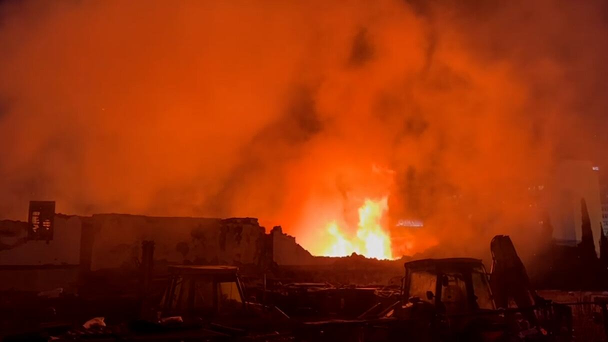 حريق بسوق باشكو بالمدينة القديمة