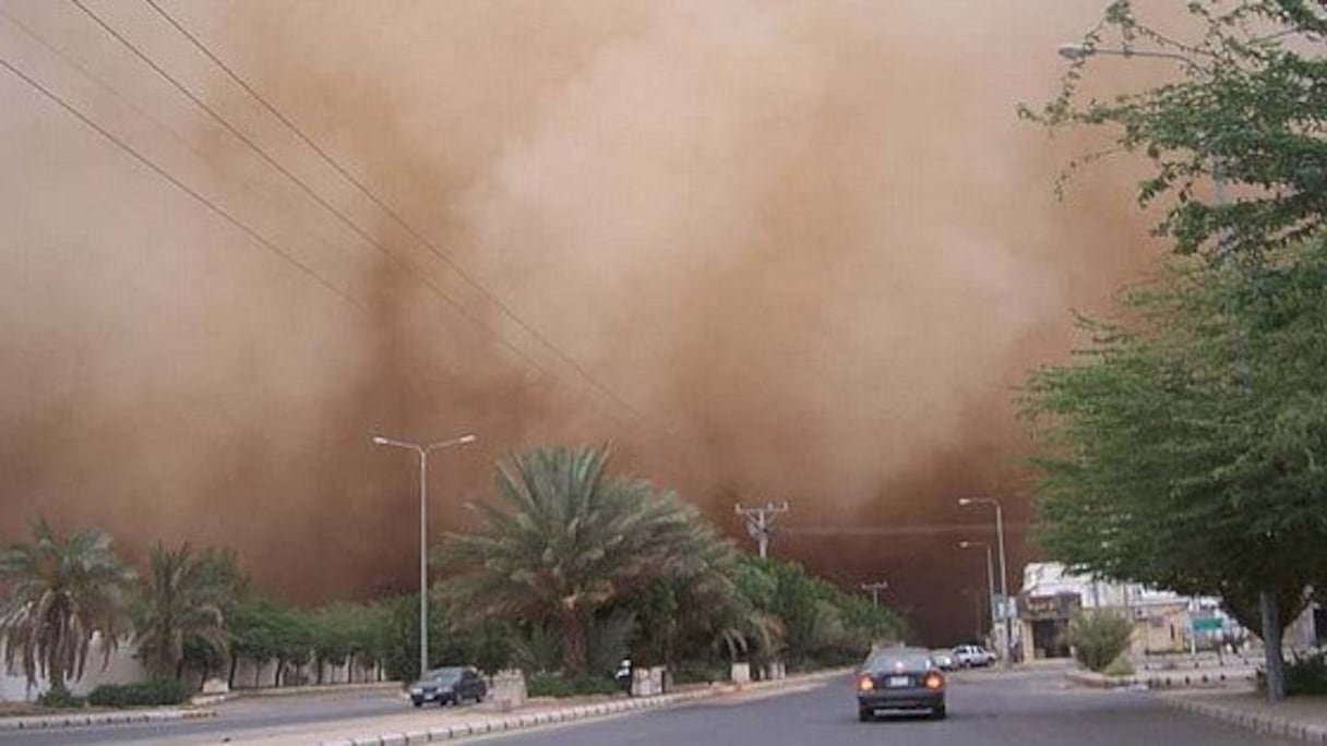 غبار أسود ينتشر بسماء القنيطرة
