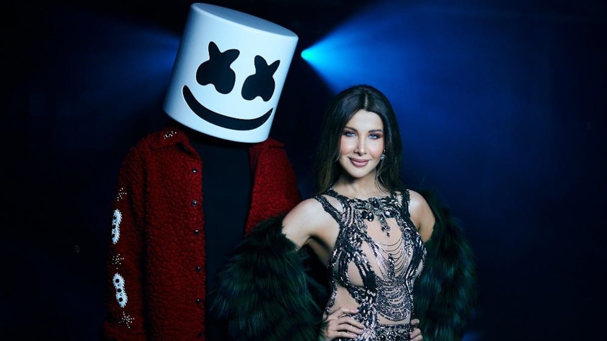 نانسي عجرم  مع الدي جي العالمي  Marshmello
