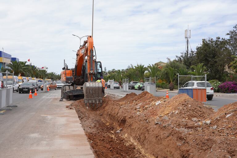 تهيئة شارع الحسن الثاني بالمحمدية