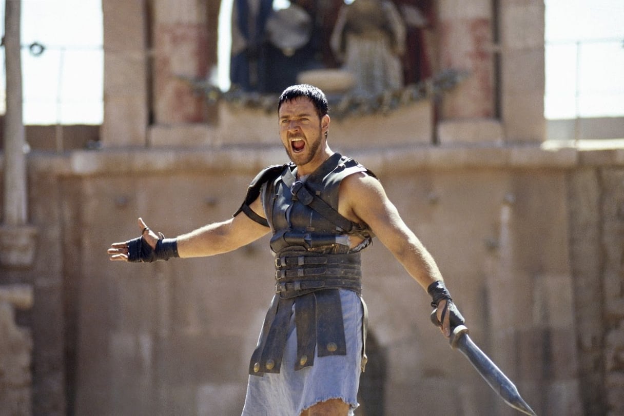 Russell Crowe campe le rôle de Maximus Decimus dans le premier opus de "Gladiator".