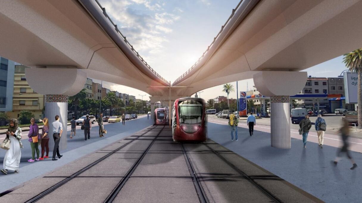 نموذج الجسر الحضري بشارع محمد السادس بالدار البيضاء