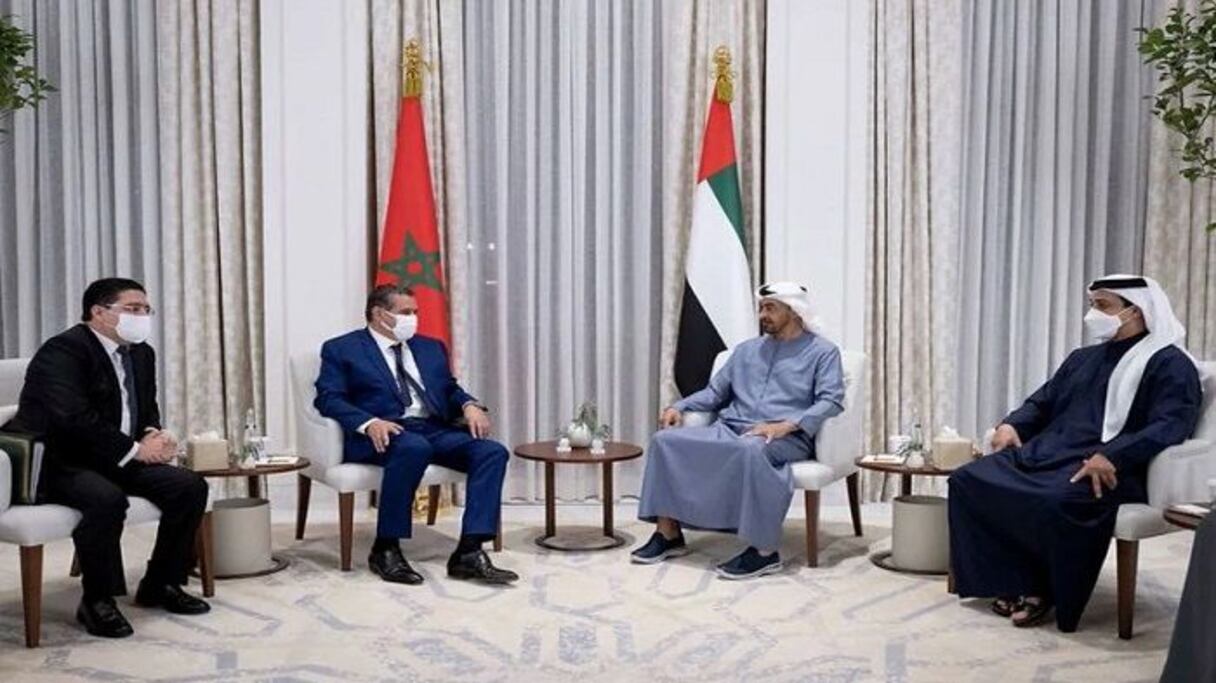 الشيخ محمد بن زايد آل نهيان يستقبل عزيز أخنوش وناصر بوريطة بأبو ظبي
