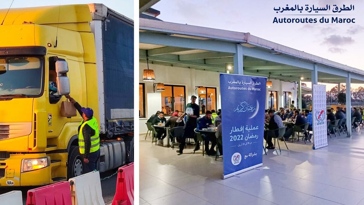 شركة لوطوروت توزع وجبات إفطار على سائقي شاحنات
