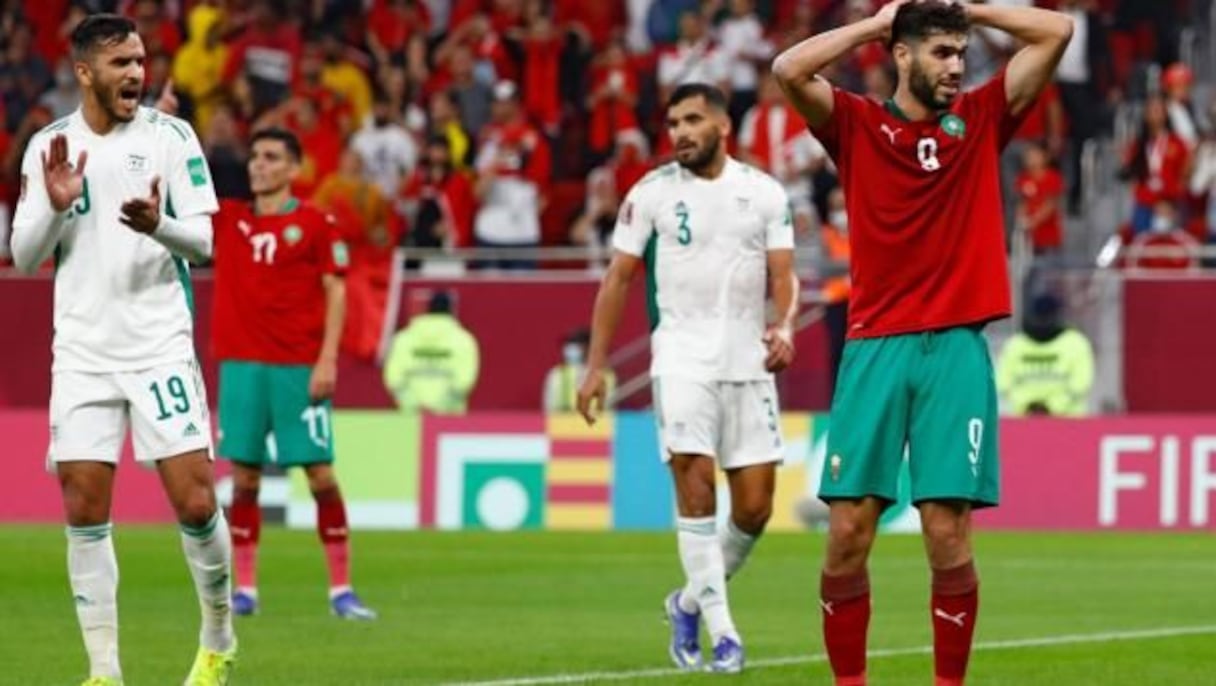 من مباراة المغرب والجزائر في كأس العرب يوم السبت 11 دجنبر 2021
