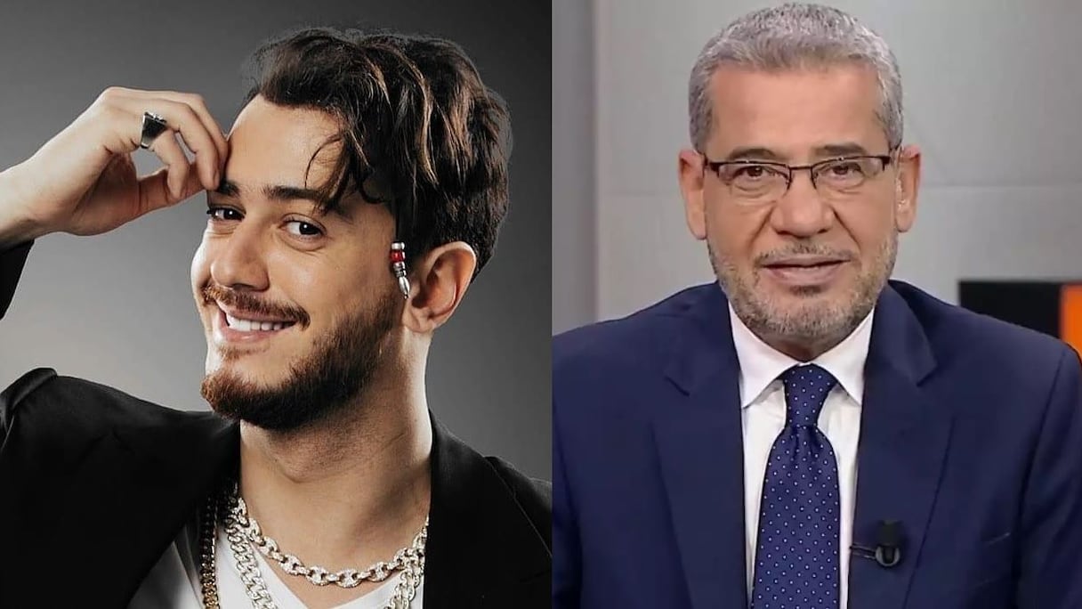 الفنان سعد لمجرد والإعلامي مصطفى الأغا
