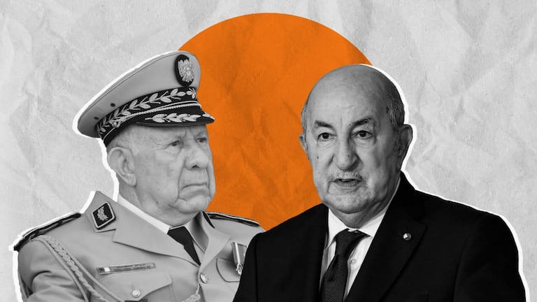 Le chef de l'armée algérienne, Saïd Chengriha, et le président Abdelmadjid Tebboune.