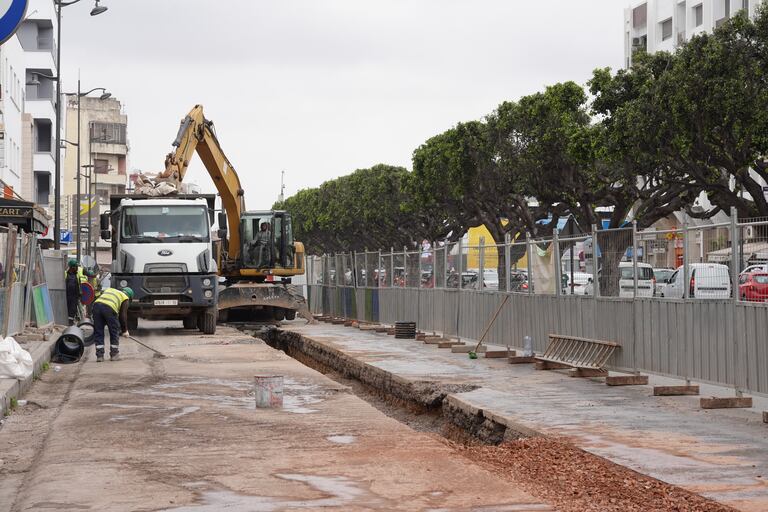 تأهيل شارع بئر انزران بالبيضاء