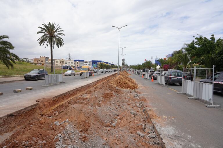 تهيئة شارع الحسن الثاني بالمحمدية