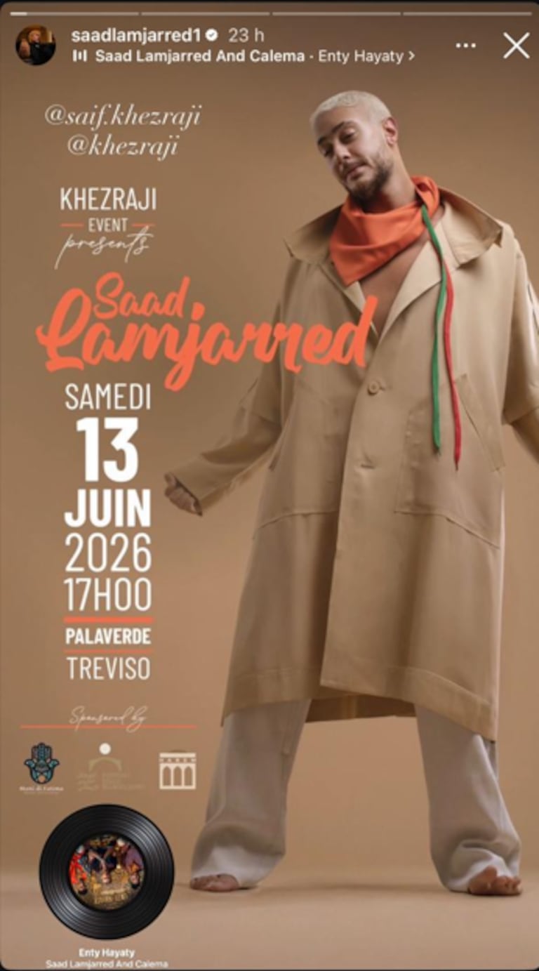 ملصق حفل سعد لمجرد بإيطاليا