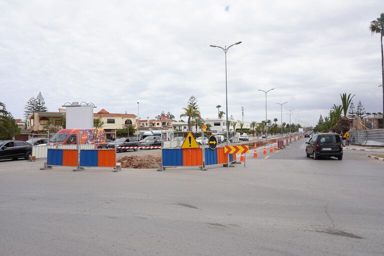 تهيئة شارع الحسن الثاني بالمحمدية