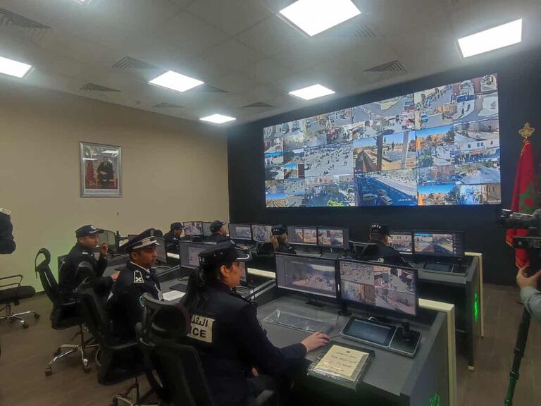 قاعة المراقبة بالكاميرا بمراكش