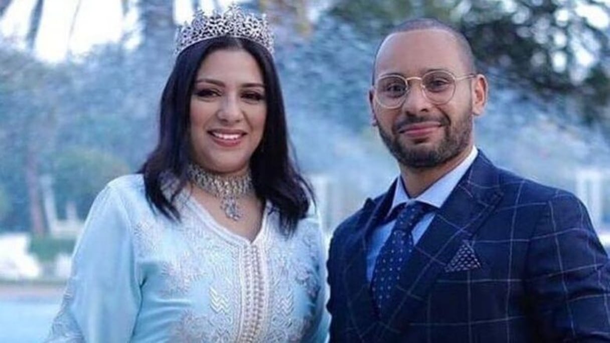 الفنان محمد الريفي وزوجته
