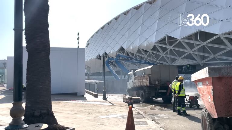 اللمسات الأخيرة لمحيط ملعب البريد بالرباط