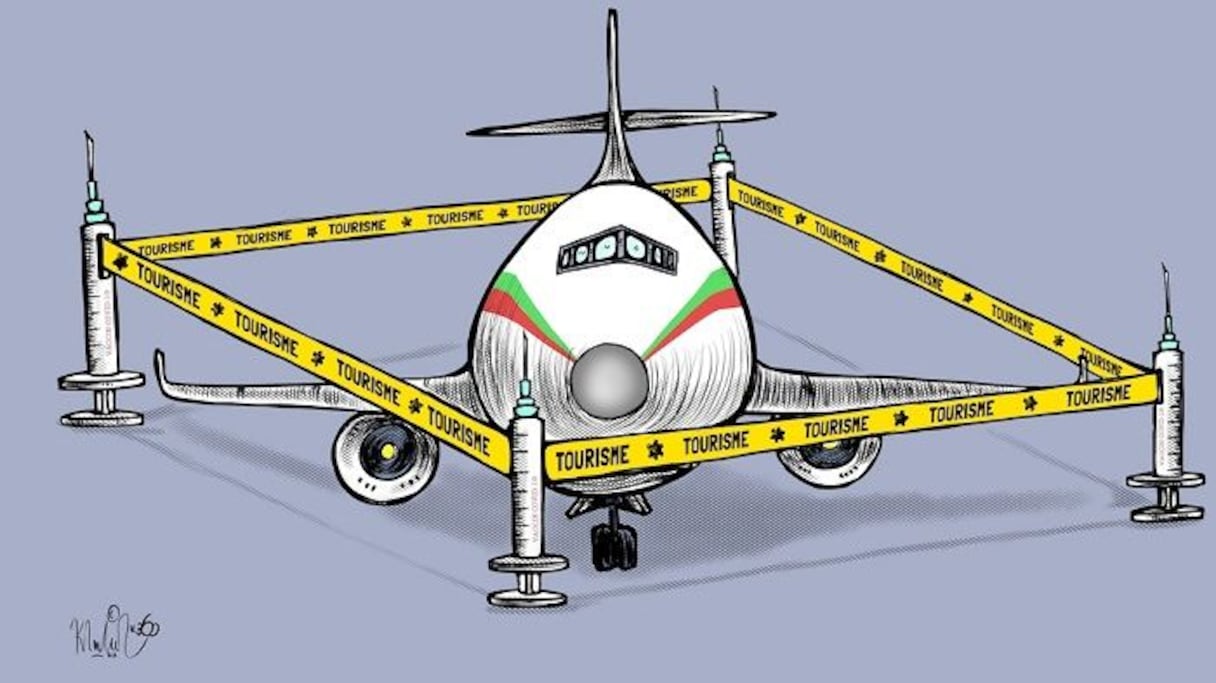كاريكاتير: فيروس كورونا يواصل محاصرة قطاع الطيران بالمغرب
