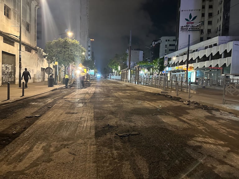 تهيئة شارع عبد المومن بالبيضاء