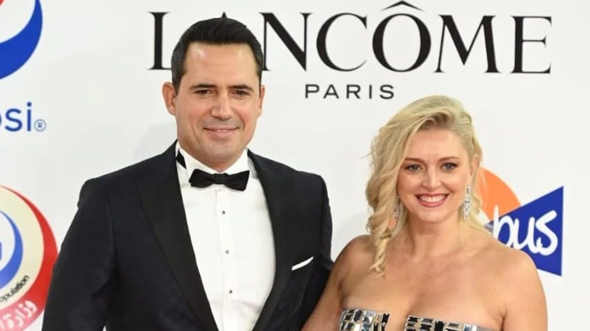 ظافر العابدين وزوحته جوان فاريل
