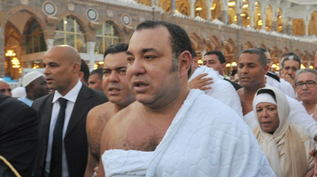 الملك أثناء تأديته لمناسك الحج سنة 2012.